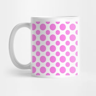 Pink and white polka dots Mug